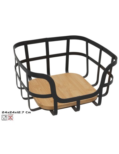 FRUTERO DALLAS 24X24X12,7 CM NEGRO