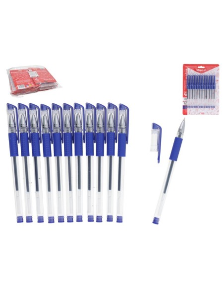 SET 12 BOLIGRAFO GEL AZUL