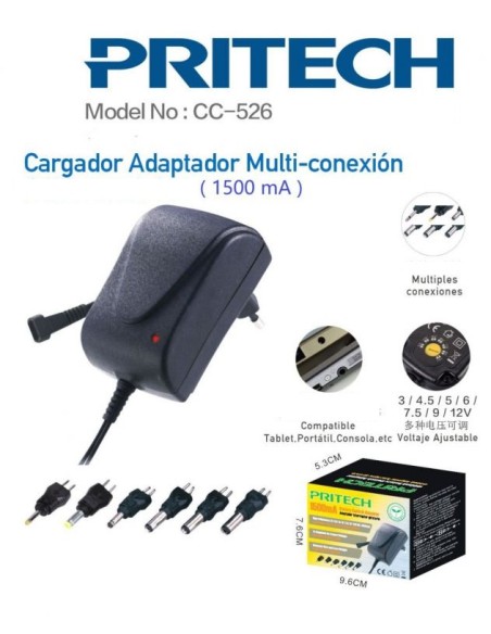 CARGADOR ADAPTADOR MULTI-FUNCION CC-526