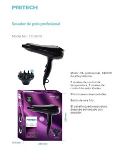 SECADOR CONCENTRADOR 2400W TC-2679