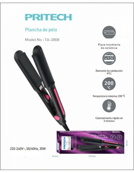 PLANCHA DE PELO TA-2808