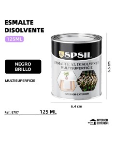 ESMALTE 125ML NEGRO BRILLO 150G