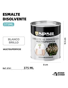 ESMALTE 375ML BLANCO BRILLO 345G