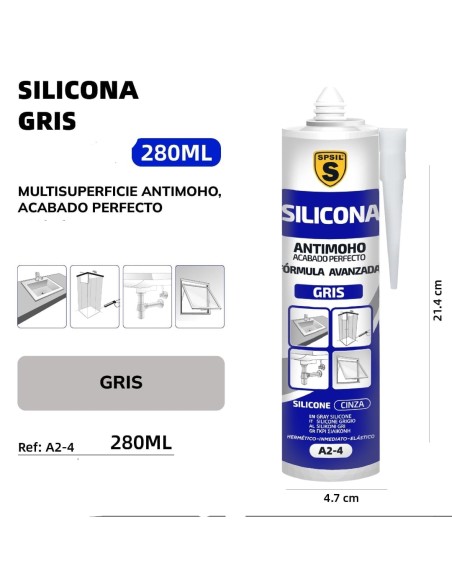 SILICONA GRIS 280ML