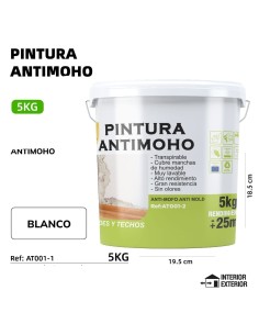 PINTURA BLANCA ANTIMOHO 5KG
