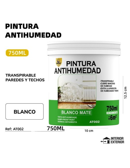 PINTURA ANTIHUMEDAD INTERIOR 750ML
