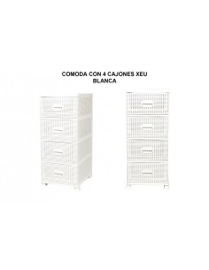 COMODA CAJONERA CON 4 CAJONES BLANCA
