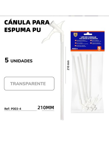 LOTE DE 5 CANULAS PARA ESPUMA