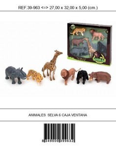 ANIMALES  SELVA 6 CAJA VENTANA