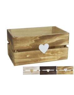 CAJA MADERA 3COL SURT CORAZON 26X16X13CM
