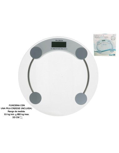 BASCULA BA? DIGITAL CRISTAL 3MM GROSOR