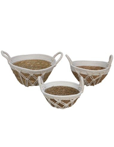 SET 3 CESTAS REDONDAS CON ASAS GABON