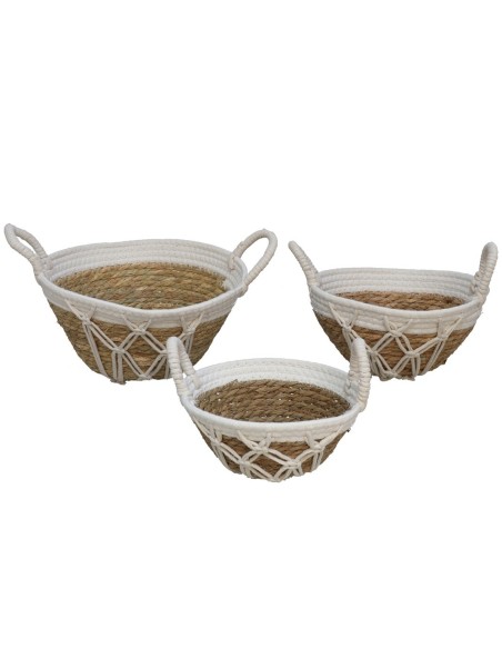 SET 3 CESTAS REDONDAS CON ASAS GABON