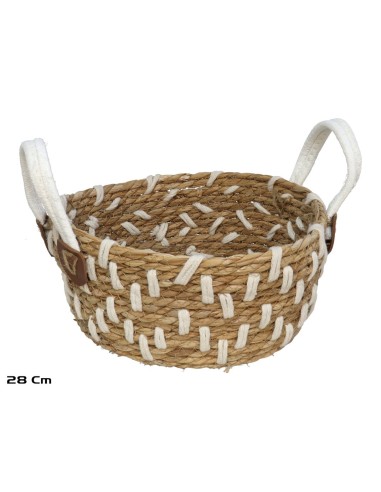 CESTA REDONDA CON ASAS LIBERIA 28X13CM