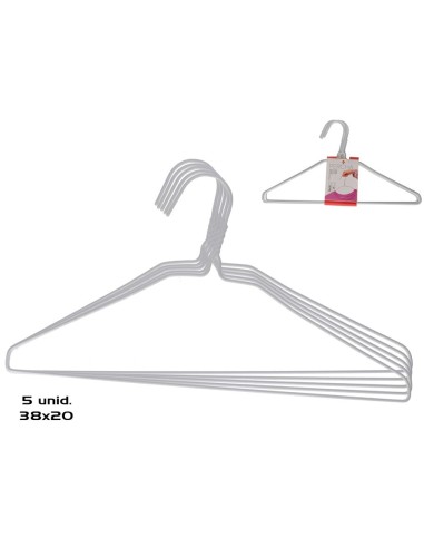 PERCHA METAL X5 38X20 CM BLANCA