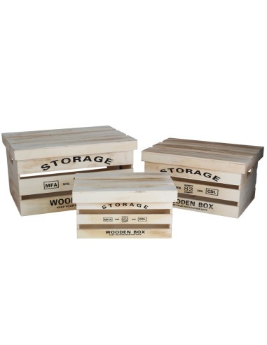 SET 3 CAJAS LUSA C/TAPA 41X31X23 NATURAL