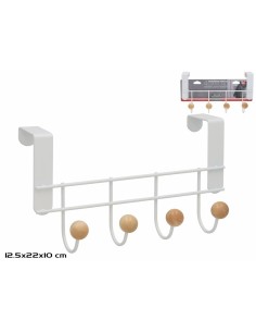 PERCHA PARA PUERTA 4 POMOS 22X12,5CM