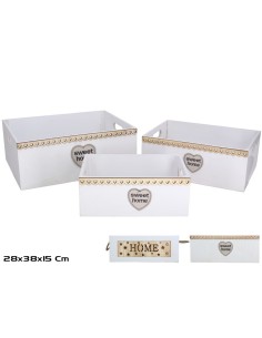 SET 3 CAJAS 38X28X15CM CARLA 2 SURT