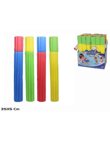 EXPOSITOR PISTOLA DE AGUA FOAM SUCCION 35X5 CM