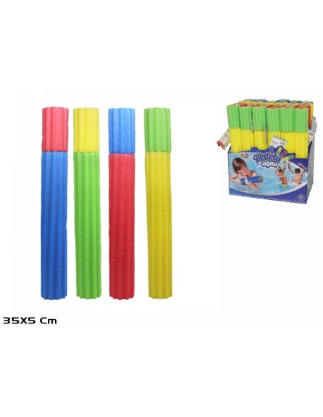 EXPOSITOR PISTOLA DE AGUA FOAM SUCCION 35X5 CM