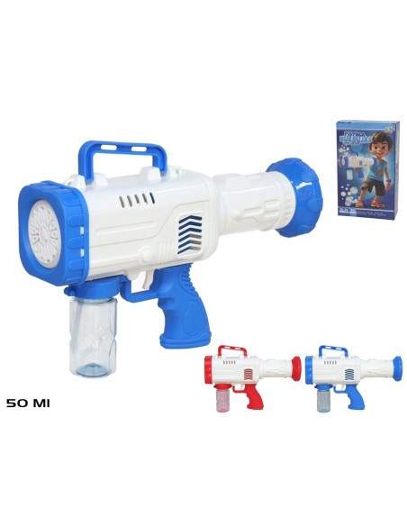 PISTOLA DE POMPAS ELECTRICA C/ LED 2SRT 26X16 CM