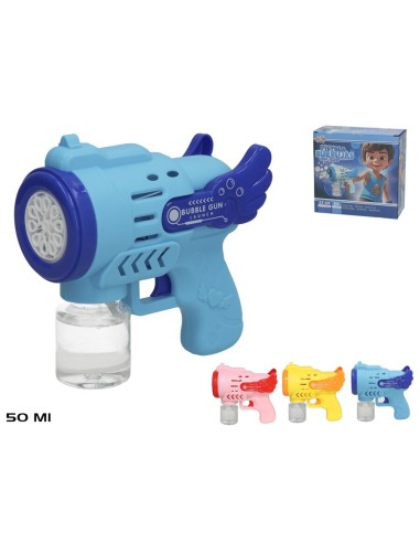 PISTOLA DE POMPAS ELECTRICA C/LED 3SRT 17X15 CM