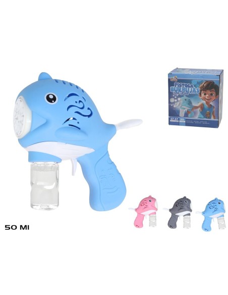PISTOLA DE POMPAS ELECTRICA LED BALLENA 17X17 CM