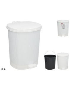 PAPELERA CON PEDAL LUCA 6L