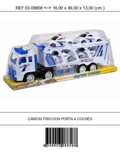 CAMION FRICCION PORTA 4 COCHES