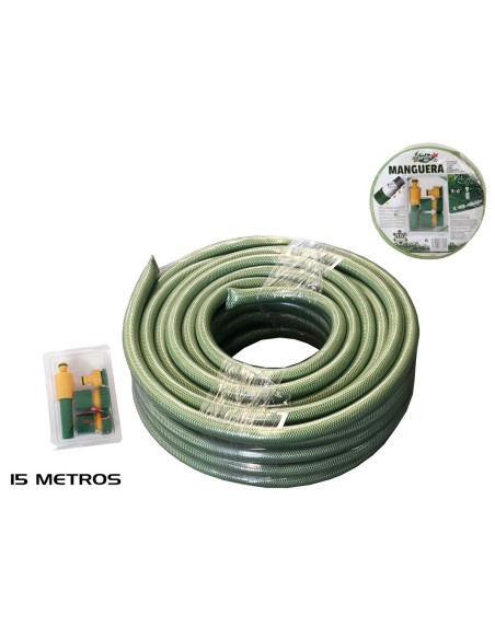 "MANGUERA 4 CAPAS 15MT C/ACCESORIOS 3/4"""