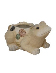 MACETERO RANA 33,5x25x17,5CM MAGNESIA