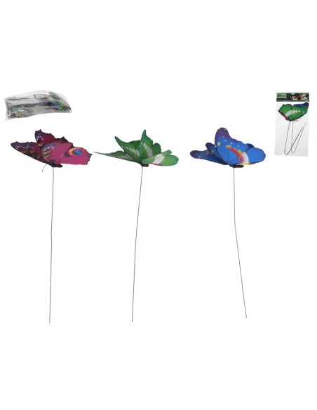 STICK MARIPOSAS JARDIN X3 49X18CM
