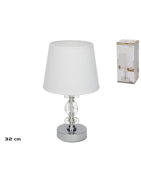 LAMPARA MESA METAL NEGRIL 18X18X32CM