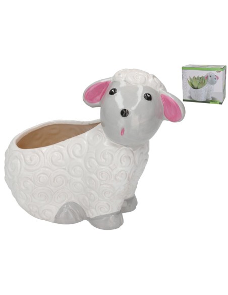 MACETERO DOLOMITA OVEJA BRENDA 21X12X17,5 CM