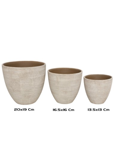 SET 3 MACETEROS RAGA 2X20X19 CM