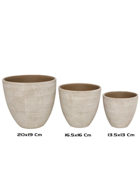 SET 3 MACETEROS RAGA 2X20X19 CM