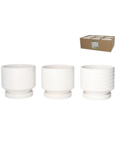 MACETERO TADEO BLANCO 3 SRT 13X13X11,8 CM