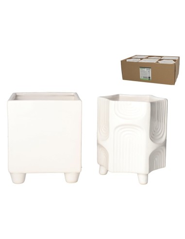 MACETERO LEV BLANCO 2 SRT 12X12X14 CM