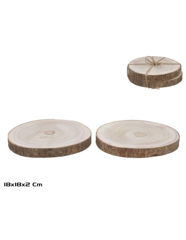 SET 2 PEANA MADERA IRON 18X18X2CM