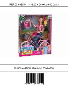 MUÑECA ARTICULADA BICICLETA PASEO