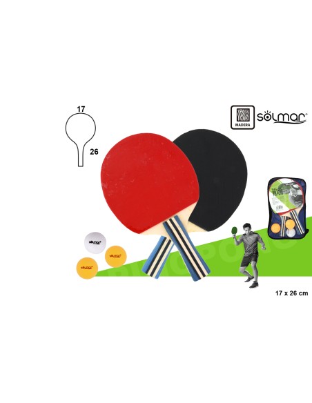 PALAS PING-PONG 3 PELOTAS