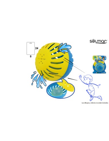 BOMBA DE AGUA 42 GLOBOS. 24X8CM.