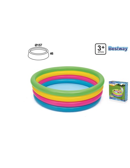 PISCINA INF. 4 ANILLOS COLORES 157X46