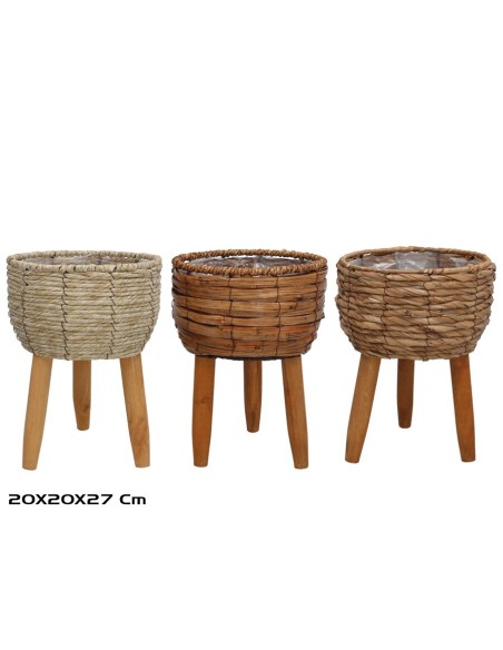 MACETERO C/PIE IRIS 20X20X27CM 3 SURTIDOS