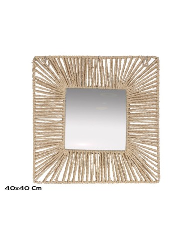 ESPEJO CUADRADO LUNA  40X40X2CM
