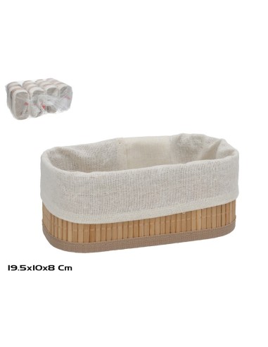 CESTA RECTANGULAR IRKA BAMBU 19,5X10X8CM