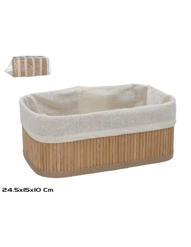 CESTA RECTANGULAR IRKA BAMBU 24,5X15X10CM