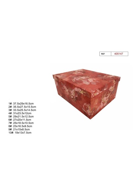 SET 10 CAJAS REGALO 37.5X29X16.5CM (405147)