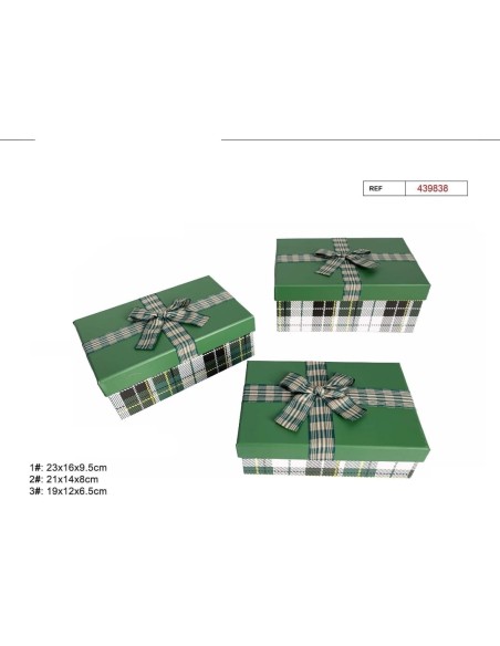 SET 3 CAJAS REGALO 23X16X9.5CM (439838)