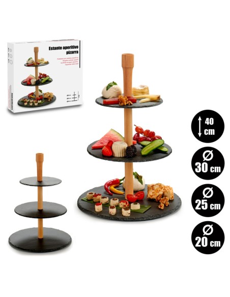 ESTANTE PIZARRA 3 PISOS REDONDO